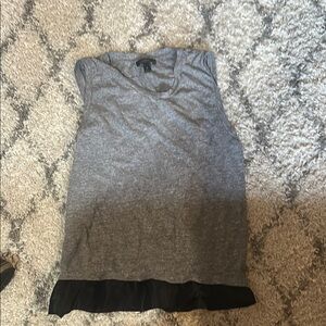 J. Crew Heather Gray Top with Black Accents